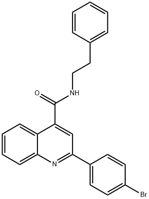 2-(4-bromophenyl)-N-(2-phenylethyl)quinoline-4-carboxamide Struktur