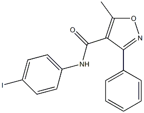 N-(4-iodophenyl)-5-methyl-3-phenyl-1,2-oxazole-4-carboxamide Struktur