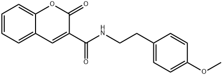 N-[2-(4-methoxyphenyl)ethyl]-2-oxochromene-3-carboxamide Struktur