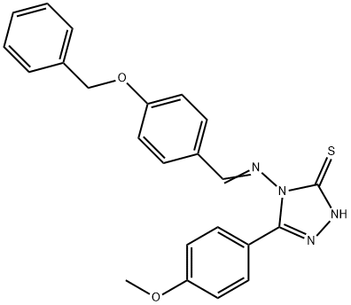 3-(4-methoxyphenyl)-4-[(E)-(4-phenylmethoxyphenyl)methylideneamino]-1H-1,2,4-triazole-5-thione Struktur