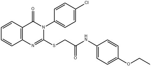 2-[3-(4-chlorophenyl)-4-oxoquinazolin-2-yl]sulfanyl-N-(4-ethoxyphenyl)acetamide Struktur