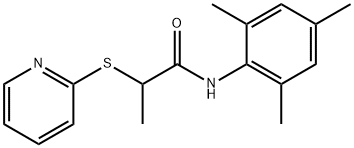 2-pyridin-2-ylsulfanyl-N-(2,4,6-trimethylphenyl)propanamide Struktur