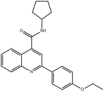 N-cyclopentyl-2-(4-ethoxyphenyl)quinoline-4-carboxamide Struktur