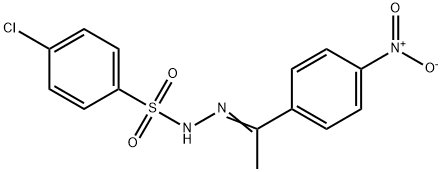 4-chloro-N-[(E)-1-(4-nitrophenyl)ethylideneamino]benzenesulfonamide Struktur