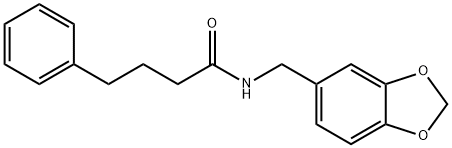 N-(1,3-benzodioxol-5-ylmethyl)-4-phenylbutanamide Struktur