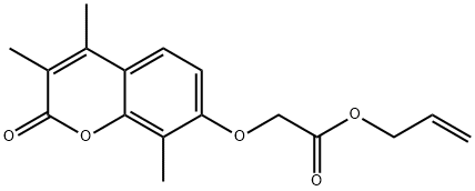 prop-2-enyl 2-(3,4,8-trimethyl-2-oxochromen-7-yl)oxyacetate Struktur