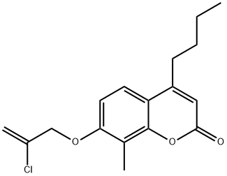 4-butyl-7-(2-chloroprop-2-enoxy)-8-methylchromen-2-one Struktur