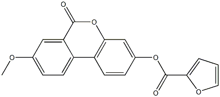 (8-methoxy-6-oxobenzo[c]chromen-3-yl) furan-2-carboxylate Struktur