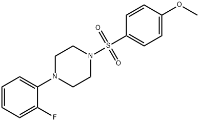 1-(2-fluorophenyl)-4-(4-methoxyphenyl)sulfonylpiperazine Struktur