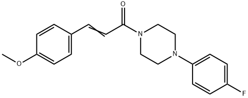 (E)-1-[4-(4-fluorophenyl)piperazin-1-yl]-3-(4-methoxyphenyl)prop-2-en-1-one Struktur