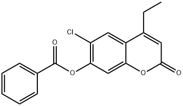 (6-chloro-4-ethyl-2-oxochromen-7-yl) benzoate Struktur