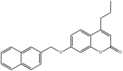 7-(naphthalen-2-ylmethoxy)-4-propylchromen-2-one Struktur