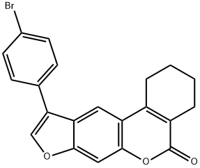 10-(4-bromophenyl)-1,2,3,4-tetrahydro-[1]benzofuro[6,5-c]isochromen-5-one Struktur