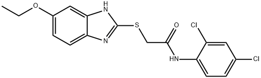 N-(2,4-dichlorophenyl)-2-[(6-ethoxy-1H-benzimidazol-2-yl)sulfanyl]acetamide Struktur