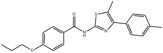 N-[5-methyl-4-(4-methylphenyl)-1,3-thiazol-2-yl]-4-propoxybenzamide Struktur