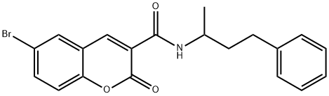 6-bromo-2-oxo-N-(4-phenylbutan-2-yl)chromene-3-carboxamide Struktur