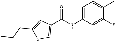 N-(3-fluoro-4-methylphenyl)-5-propylthiophene-3-carboxamide Struktur