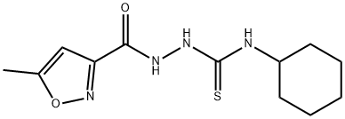 1-cyclohexyl-3-[(5-methyl-1,2-oxazole-3-carbonyl)amino]thiourea Struktur