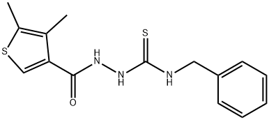 1-benzyl-3-[(4,5-dimethylthiophene-3-carbonyl)amino]thiourea Struktur