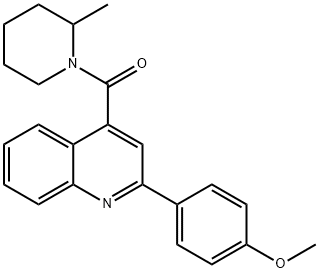 [2-(4-methoxyphenyl)quinolin-4-yl]-(2-methylpiperidin-1-yl)methanone Struktur