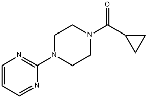 cyclopropyl-(4-pyrimidin-2-ylpiperazin-1-yl)methanone Struktur