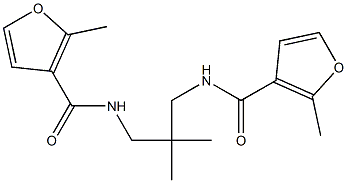 N-[2,2-dimethyl-3-[(2-methylfuran-3-carbonyl)amino]propyl]-2-methylfuran-3-carboxamide Struktur