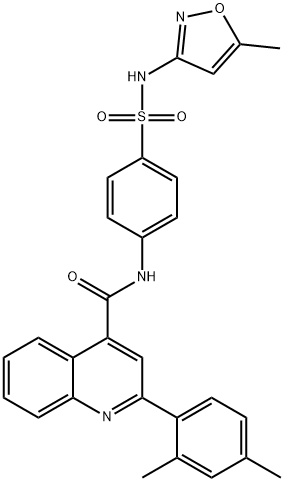 2-(2,4-dimethylphenyl)-N-[4-[(5-methyl-1,2-oxazol-3-yl)sulfamoyl]phenyl]quinoline-4-carboxamide Struktur