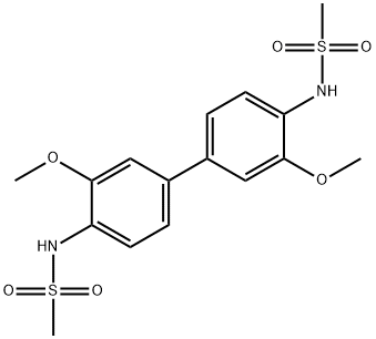 N-[4-[4-(methanesulfonamido)-3-methoxyphenyl]-2-methoxyphenyl]methanesulfonamide Struktur