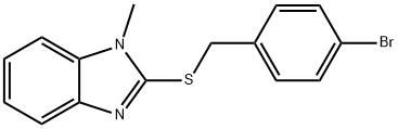 2-[(4-bromophenyl)methylsulfanyl]-1-methylbenzimidazole Struktur