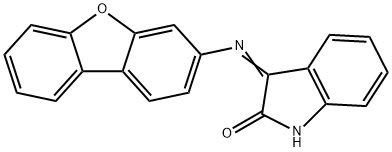 3-(dibenzofuran-3-ylamino)indol-2-one Struktur