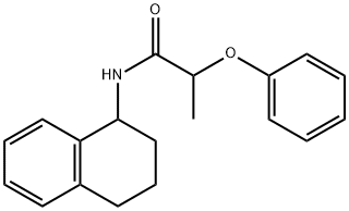 2-phenoxy-N-(1,2,3,4-tetrahydronaphthalen-1-yl)propanamide Struktur