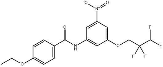 4-ethoxy-N-[3-nitro-5-(2,2,3,3-tetrafluoropropoxy)phenyl]benzamide Struktur