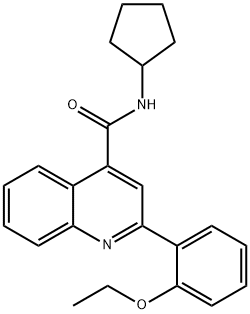 N-cyclopentyl-2-(2-ethoxyphenyl)quinoline-4-carboxamide Struktur