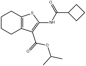 propan-2-yl 2-(cyclobutanecarbonylamino)-4,5,6,7-tetrahydro-1-benzothiophene-3-carboxylate Struktur