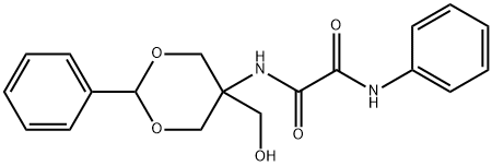 N'-[5-(hydroxymethyl)-2-phenyl-1,3-dioxan-5-yl]-N-phenyloxamide Struktur