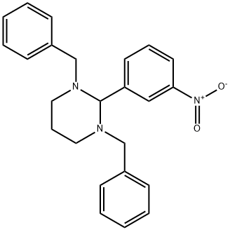 1,3-dibenzyl-2-(3-nitrophenyl)-1,3-diazinane Struktur