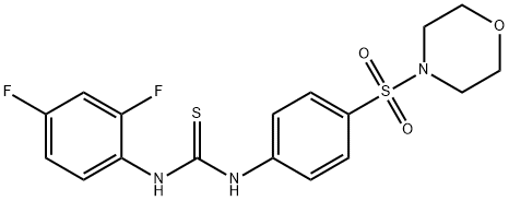 1-(2,4-difluorophenyl)-3-(4-morpholin-4-ylsulfonylphenyl)thiourea Struktur