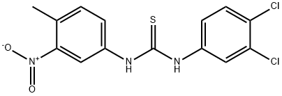 1-(3,4-dichlorophenyl)-3-(4-methyl-3-nitrophenyl)thiourea Struktur