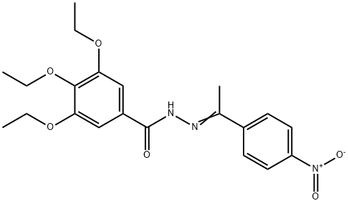 3,4,5-triethoxy-N-[(E)-1-(4-nitrophenyl)ethylideneamino]benzamide Struktur