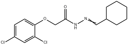 N-[(E)-cyclohexylmethylideneamino]-2-(2,4-dichlorophenoxy)acetamide Struktur