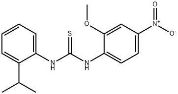 1-(2-methoxy-4-nitrophenyl)-3-(2-propan-2-ylphenyl)thiourea Struktur