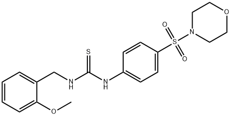 1-[(2-methoxyphenyl)methyl]-3-(4-morpholin-4-ylsulfonylphenyl)thiourea Struktur