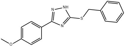 3-benzylsulfanyl-5-(4-methoxyphenyl)-1H-1,2,4-triazole Struktur