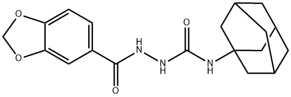 1-(1-adamantyl)-3-(1,3-benzodioxole-5-carbonylamino)urea Struktur