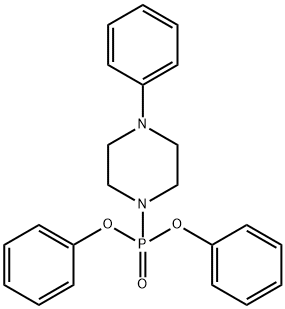 1-diphenoxyphosphoryl-4-phenylpiperazine Struktur