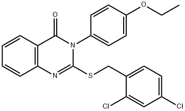 2-[(2,4-dichlorophenyl)methylsulfanyl]-3-(4-ethoxyphenyl)quinazolin-4-one Struktur