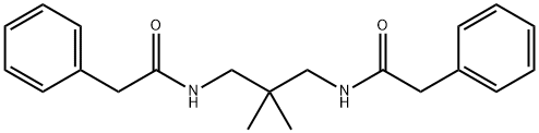 N-[2,2-dimethyl-3-[(2-phenylacetyl)amino]propyl]-2-phenylacetamide Struktur