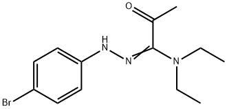 N'-(4-bromoanilino)-N,N-diethyl-2-oxopropanimidamide Struktur