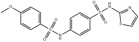 4-[(4-methoxyphenyl)sulfonylamino]-N-(1,3-thiazol-2-yl)benzenesulfonamide Struktur