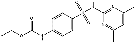 ethyl N-[4-[(4,6-dimethylpyrimidin-2-yl)sulfamoyl]phenyl]carbamate Struktur